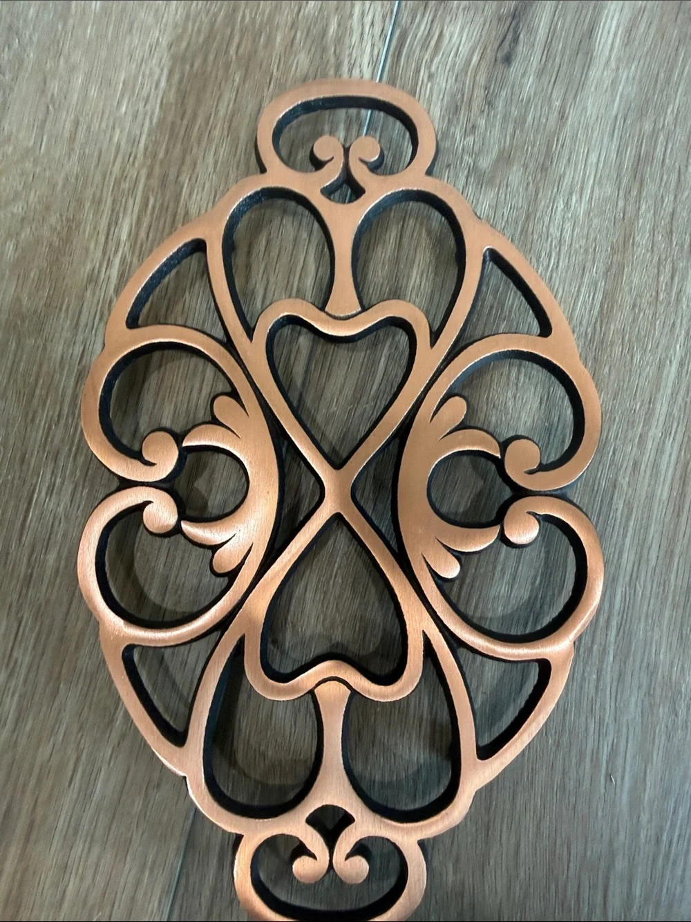 The Pampered Chef Copper Heart Motif Trivet 2009